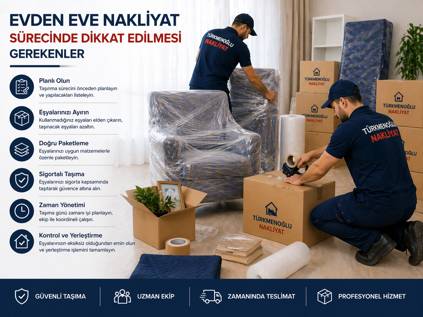 Evden Eve Nakliyat Sürecinde Dikkat Edilmesi Gerekenler